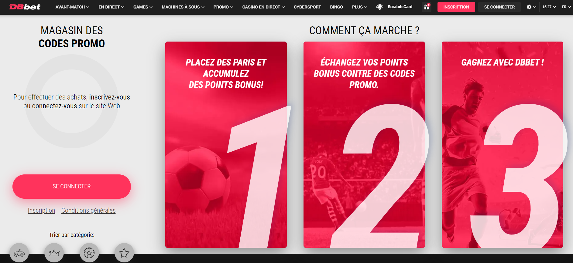 DBbet Code promo magasin 2024